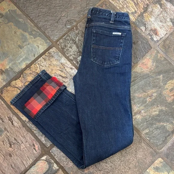 Carhartt Flannel Lined Straight Leg Jeans - Picture 1 of 10